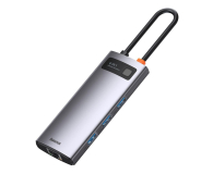 Akcesoria BASEUS Hub 6w1 Metal Gleam USB-C do 3x USB 3.0 + HDMI + USB-C PD + RJ45 CAHUB-CW0G